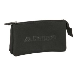 safta kappa basics portatodo 3 compartimentos con cremalleras bolsillo interior 0.6l 220x30x120mm color negro