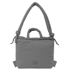 safta moos capsula grey mochila para portatil hasta 14.1" cierre de iman bolsillo interior cierre con cordones asas acolchadas 18.80l bolsillo exterior 400x170x310mm color gris