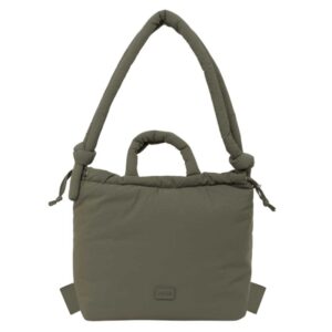safta moos capsula mochila para portatil hasta 14.1" cierre de iman bolsillo interior cierre con cordones bolsillo exterior asas acolchadas 18.80l 400x170x310mm color verde