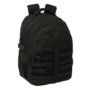 safta mochila para portatil hasta 15.6" cremalleras bidireccionales bolsillo frontal antirrobo hombreras ergonomicas cintas ajustables 23.46l 340x150x460mm color negro