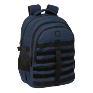 safta mochila para portatil hasta 15.6" cremalleras bidireccionales antirrobo cintas ajustables 23.46l 340x150x460mm color azul marino