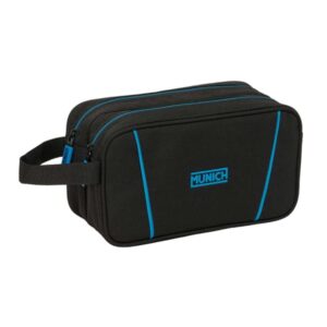 safta munich road neceser de 5l 2 compartimentos con cremallera asa lateral adapatable a carro 260x125x150mm color negro