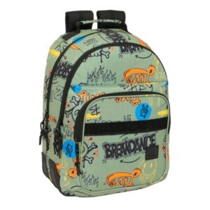 safta graffiti zone mochila con 2 compartimentos antirozaduras adaptable a carro bolsillo frontal portabotellas tirador doble hombreras ergonomicas 20l 320x150x420mm color verde