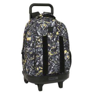 safta graffiti splash mochila con carro extraible bolsillo frontal portabotellas tirador doble hombreras acolchadas asa acolchada tarjeta id 330x220x450mm multicolor