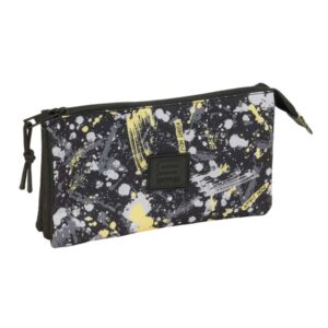 safta graffiti splash portatodo 3 compartimentos con cremalleras bolsillo interior 0.60l 220x30x120mm multicolor