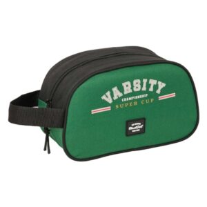 safta blackfit8 varsity neceser de 5l cremallera asa lateral adapatable a carro 260x120x150mm color negro y verde