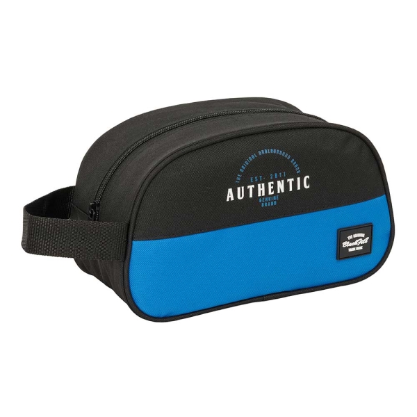 safta blackfit8 underground neceser de 5l cremallera asa lateral adapatable a carro 260x120x150mm color negro y azul