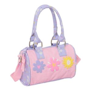 safta bouquet bolso cremallera interior forrado asas y bandolera ajustables 1.20l 160x75x100mm color rosa pastel
