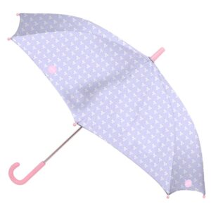 safta bouquet paraguas automatico de 60cm 8 paneles asa engomada punta de pvc poliester nervios de acero de 10mm color violeta
