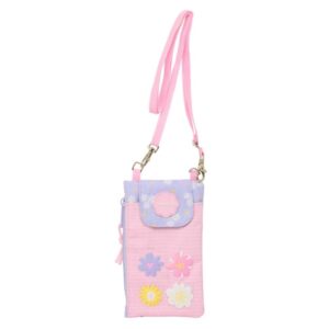 safta bouquet monedero portamovil hasta 6.9" compartimento con cremallera cordon ajustable 0.19l 100x190mm color rosa pastel