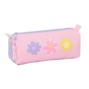 safta bouquet portatodo cremallera 1.20l 210x70x80mm color rosa pastel