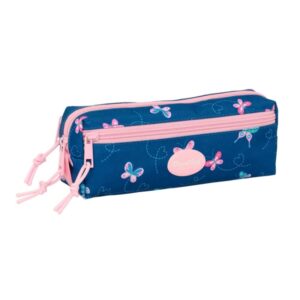 safta blackfit8 mariposas portatodo 3 compartimentos con cremalleras goma elastica 0.98l 220x60x85mm color azul marino