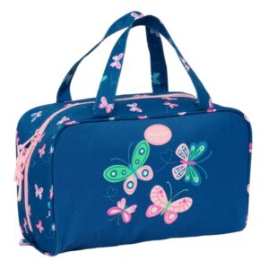 safta blackfit8 mariposas neceser de 8l cremallera asas de mano superiores interior forrado bolsillo interior tirador doble 310x140x190mm color azul marino