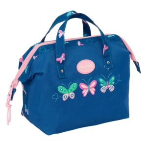 safta blackfit8 mariposas neceser de 5.8l cremallera asa lateral interior forrado 265x125x175mm color azul marino
