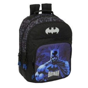 safta batman mochila con 2 compartimentos cantoneras antirozaduras adaptable a carro bolsillo frontal portabotellas tirador doble hombreras ergonomicas 20l 320x150x420mm color negro