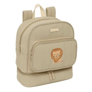 safta leon mochila guarderia isotermica tarjeta de identificacion asa superior compatible con carro 7.25l 220x100x270mm color arena