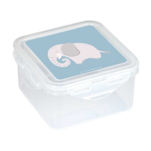 safta elefante fiambrera de 1.27l pvc sin bpa cierre hermetico a presion 130x130x75mm color transparente