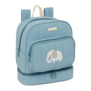 safta elefante mochila guarderia isotermica asas de mano adapatable a carro tarjeta de identificacion 7.25l 220x100x270mm color azul