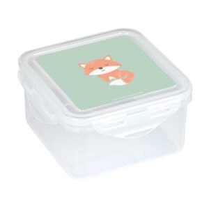 safta zorrito fiambrera de 1.27l pvc sin bpa cierre hermetico a presion 130x130x75mm color transparente