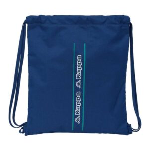 safta kappa marino saco plano bolsillo con cremallera cierre con cordones 5l ligero y portatil 350x10x400mm color azul marino