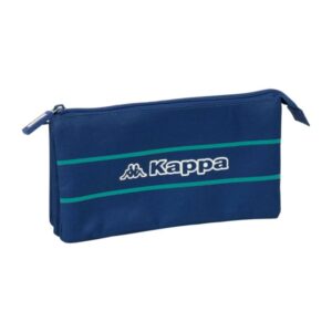 safta kappa marino portatodo 3 compartimentos con cremalleras bolsillo interior 0.6l 220x30x120mm color azul marino
