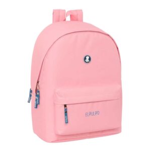 safta el pulpo mochila para portatil hasta 15.6" antirrobo conector usb base acolchada bolsillo frontal tirador doble hombreras ergonomicas 24.55l 310x180x440mm color rosa