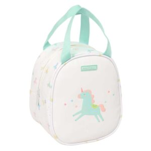 safta unicornio neceser termo de 5.85l interior forrado en aluminio asa superior 190x140x220mm color blanco