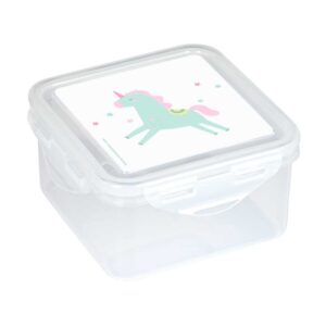 safta unicornio fiambrera de 1.27l pvc sin bpa cierre hermetico a presion 130x130x75mm color transparente