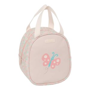 safta mariposa neceser termo de 5.85l interior forrado en aluminio asa superior 190x140x220mm color rosa pastel