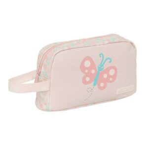 safta mariposa portadesayunos termico de 1.7l interior forrado en aluminio 215x65x120mm color rosa pastel