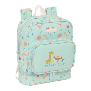 safta pandi mochila guarderia isotermica tarjeta id compartimento termo en base asa de mano superior compatible con carro 7.25l 220x100x270mm color menta