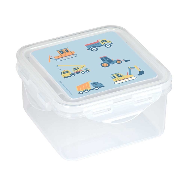 safta gruas fiambrera de 1.27l pvc sin bpa cierre hermetico a presion 130x130x75mm color transparente