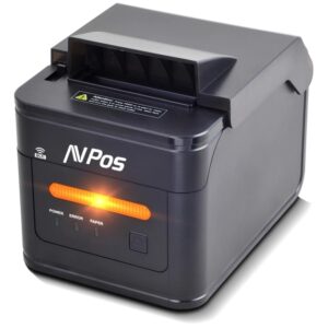avpos avp k46w impresora termica tickets de cocina k46w avisador luz y acustico cubierta resistente agua, aceite y polvo usb, serie, wifi y lan color negro