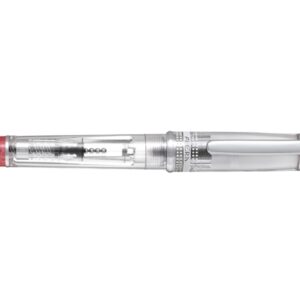 pilot prera pluma estilografica cuerpo transparente incluye convertidor y cartucho de tinta color rojo