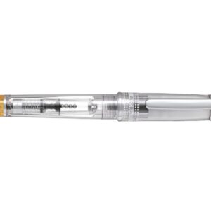 pilot prera pluma estilografica cuerpo transparente incluye convertidor y cartucho de tinta color naranja