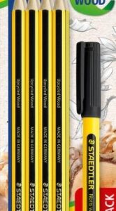 staedtler noris 120 pack con 8 lapices de grafito hexagonales hb + 1 fineliner noris writing pen 307 negro resistencia a la rotura madera de bosques sostenibles