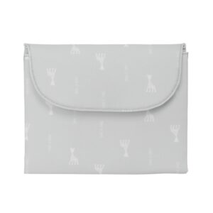 safta sophie la girafe mum cambiador de bebe plegable repelente de agua compacto facil de limpiar 400x500mm color gris claro