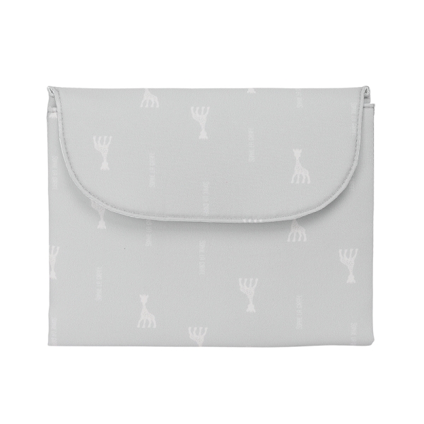 safta sophie la girafe mum cambiador de bebe plegable repelente de agua compacto facil de limpiar 400x500mm color gris claro