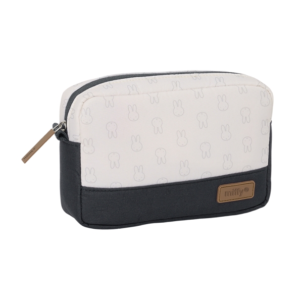 safta miffy mum moon neceser de 1.43l compartimento con cremallera material reciclable repele el agua ideal para viajes 200x55x130mm color blanco y negro