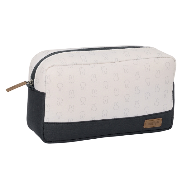 safta miffy mum moon neceser de 4.05l compartimento con cremallera material reciclable repele el agua 280x90x160mm color blanco y negro