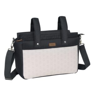 safta miffy mum moon bolso de 17.94l adaptable a carrito con velcros multiples bolsillos cremallera interior forrado bandolera ajustable 460x150x260mm color blanco y negro