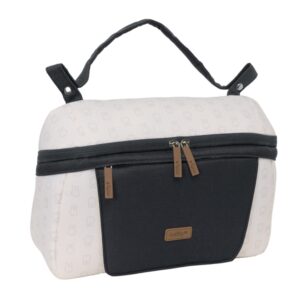 safta miffy mum moon bolso de 7.82l adaptable a carrito compartimento con cremallera bolsillo impermeable para toallitas interior forrado 340x100x230mm color blanco y negro