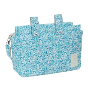 safta miffy mum garden bolso de 17.94l adaptable al carrito con velcro bolsillos frontales dos bolsillos traseros cremallera bandolera ajustable 460x150x260mm color azul claro