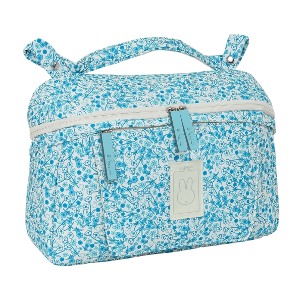 safta miffy mum garden bolso de 7.82l adaptable a carrito bolsillo para toallitas bolsillo trasero cierre de pvc 340x100x230mm color azul claro