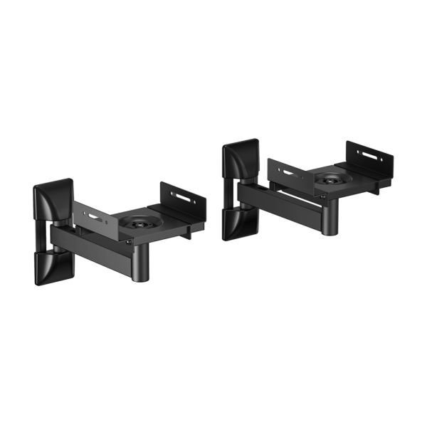 aisens pack soporte universal de pared para altavoces giratorio e inclinable carga max. 25kg color negro