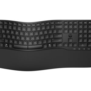 hp 685 teclado inalambrico ergonomico dual‑mode bluetooth 5.3 + 2.4ghz reposamuñecas acolchado 23 teclas programables 3 posiciones de inclinacion teclas silenciosas de bajo perfil autonomia hasta 36 meses color negro