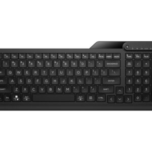 hp 475 teclado inalambrico dual‑mode bluetooth 5.3 + 2.4ghz teclas concavas de perfil bajo hasta 12 teclas programables conecta hasta 8 dispositivos con hp unifying o 3 via bluetooth resistente a derrames color negro