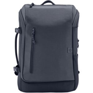 hp travel mochila expandible para portatil 15.6" 25‑30l poliester resistente compartimento acolchado bolsillo rfid y oculto cremalleras con cierre correas acolchadas y correa de esternon color gris