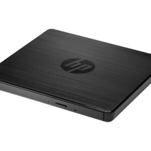 hp dvdrw f2b56aa unidad externa grabadora y lectora de cd/dvd diseño ultrafino 9.5 mm conexion usb 2.0 plug & play compatible windows y macos portatil, ligera y compacta color negro