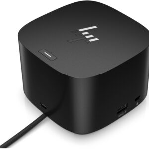 hp thunderbolt dock g4 120w thunderbolt 4 con 13 puertos soporta hasta 4 monitores 4k ethernet 2x velocidad gestion remota intel vpro alimentacion hasta 100w via usb‑c color negro